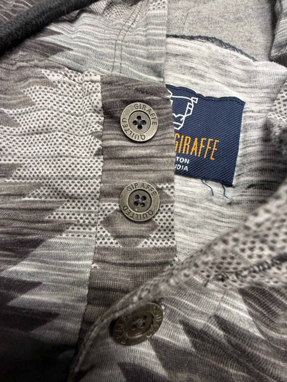 Quilted Giraffe Men's Aztec Print Lightweight Hoodie XL - Picture 3 of 7